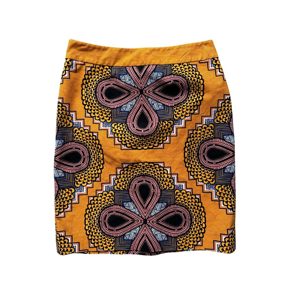 Maeve by Anthropologie Vibrant Bold Printed Skirt Size 10 Boho Art Festival Afro